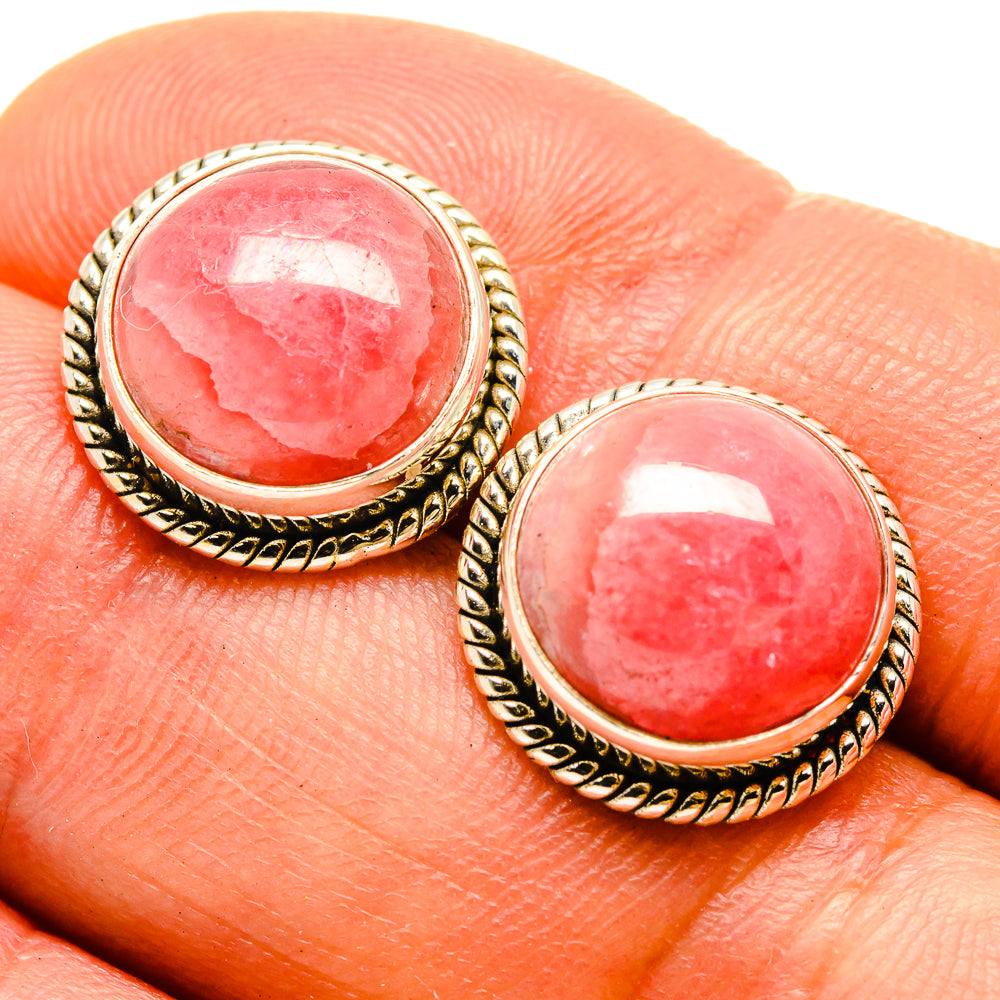 Rhodochrosite Earrings handcrafted by Anasilvercos - EARR416378
