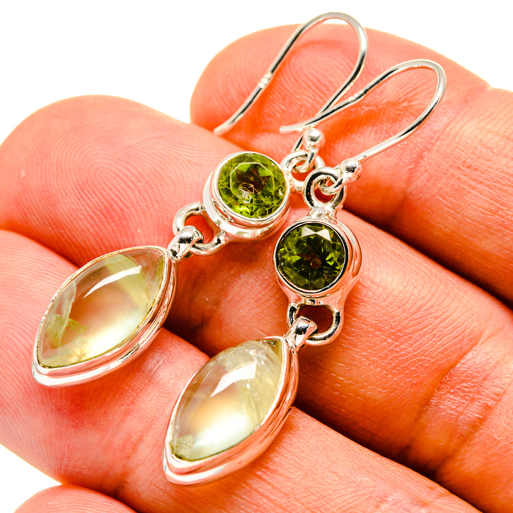 Prehnite Earrings handcrafted by Anasilvercos - EARR416396