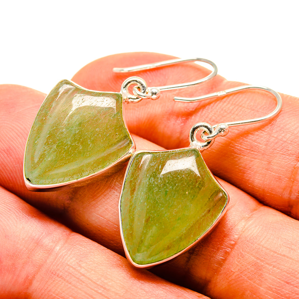 Prehnite Earrings handcrafted by Anasilvercos - EARR416402