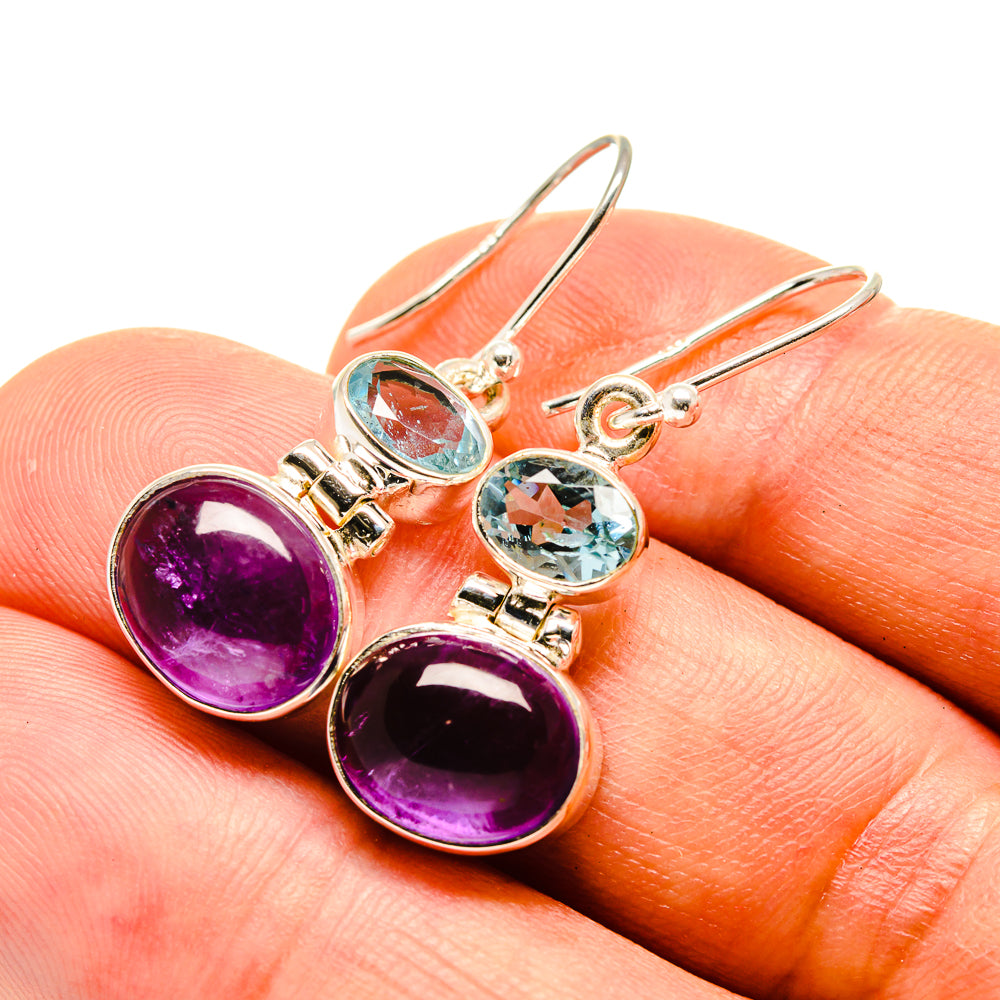 Amethyst Earrings handcrafted by Anasilvercos - EARR416405