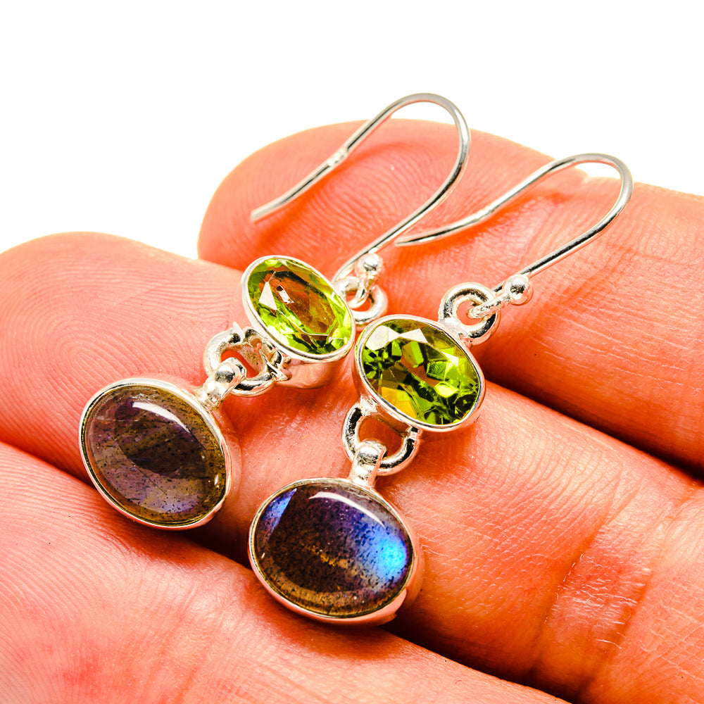 Labradorite Earrings handcrafted by Anasilvercos - EARR416410