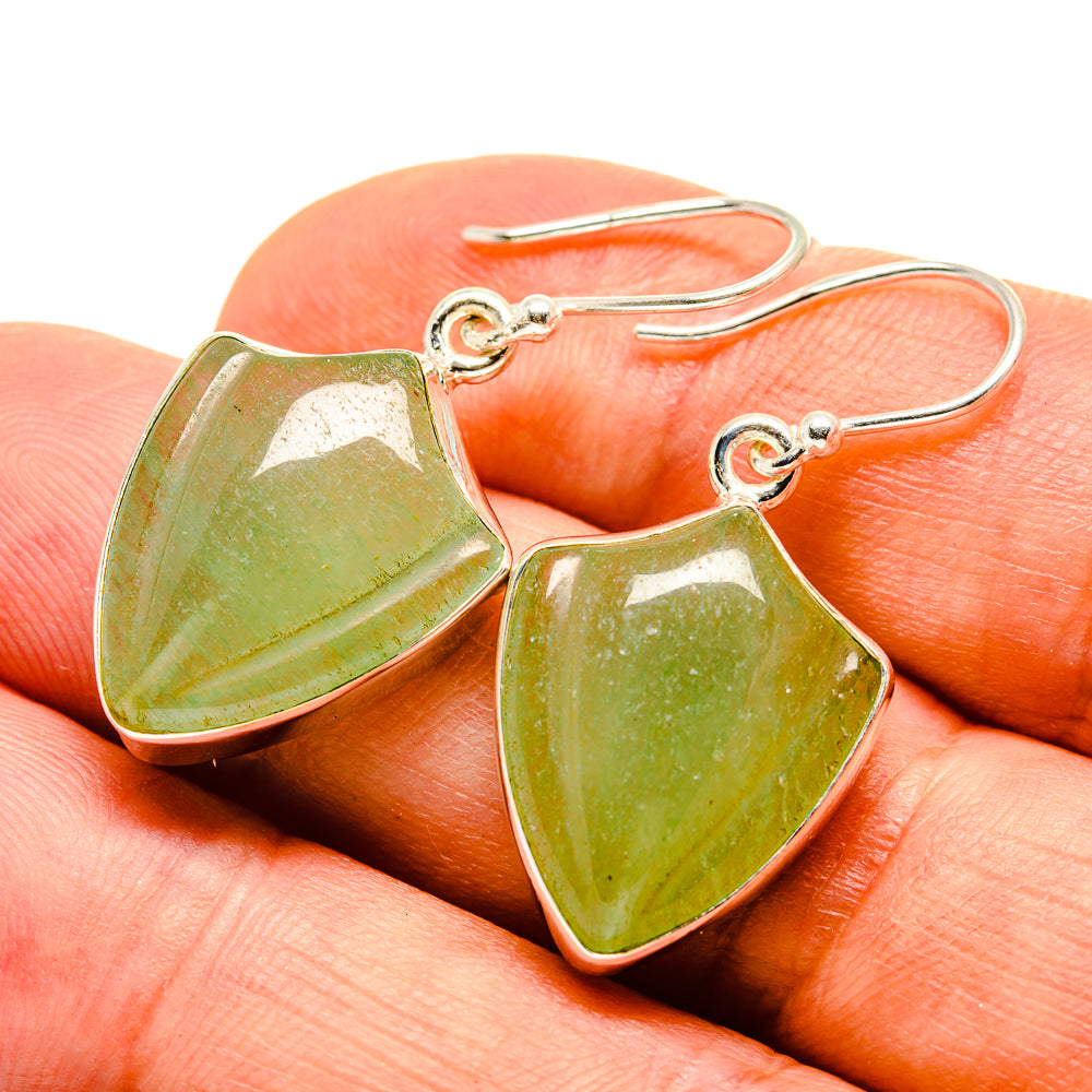 Prehnite Earrings handcrafted by Anasilvercos - EARR416415