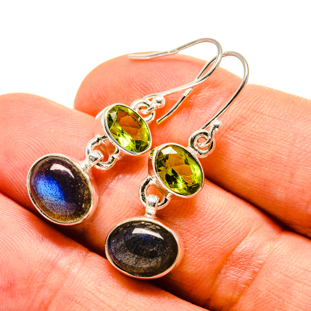Labradorite Earrings handcrafted by Anasilvercos - EARR416416