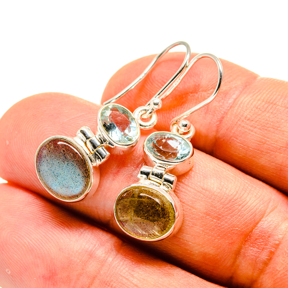 Labradorite Earrings handcrafted by Anasilvercos - EARR416417