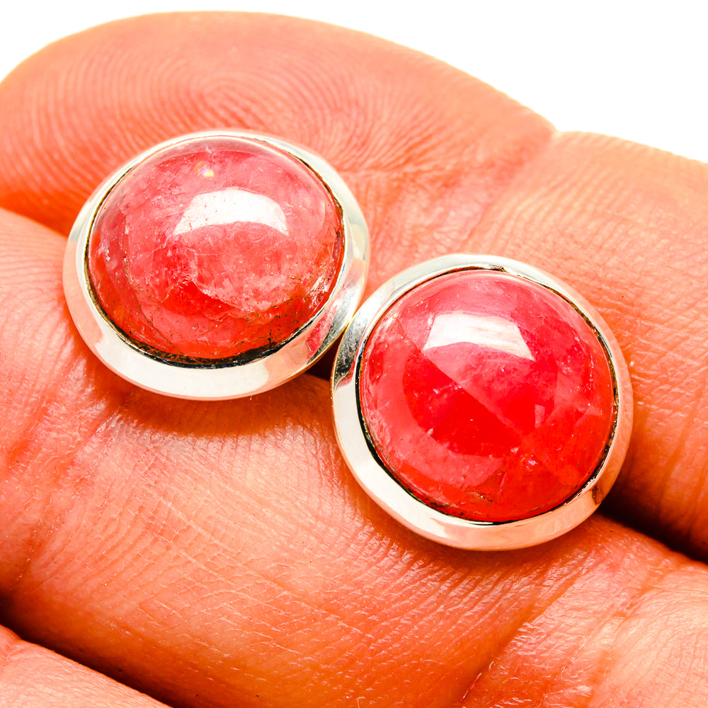 Rhodochrosite Earrings handcrafted by Anasilvercos - EARR416421