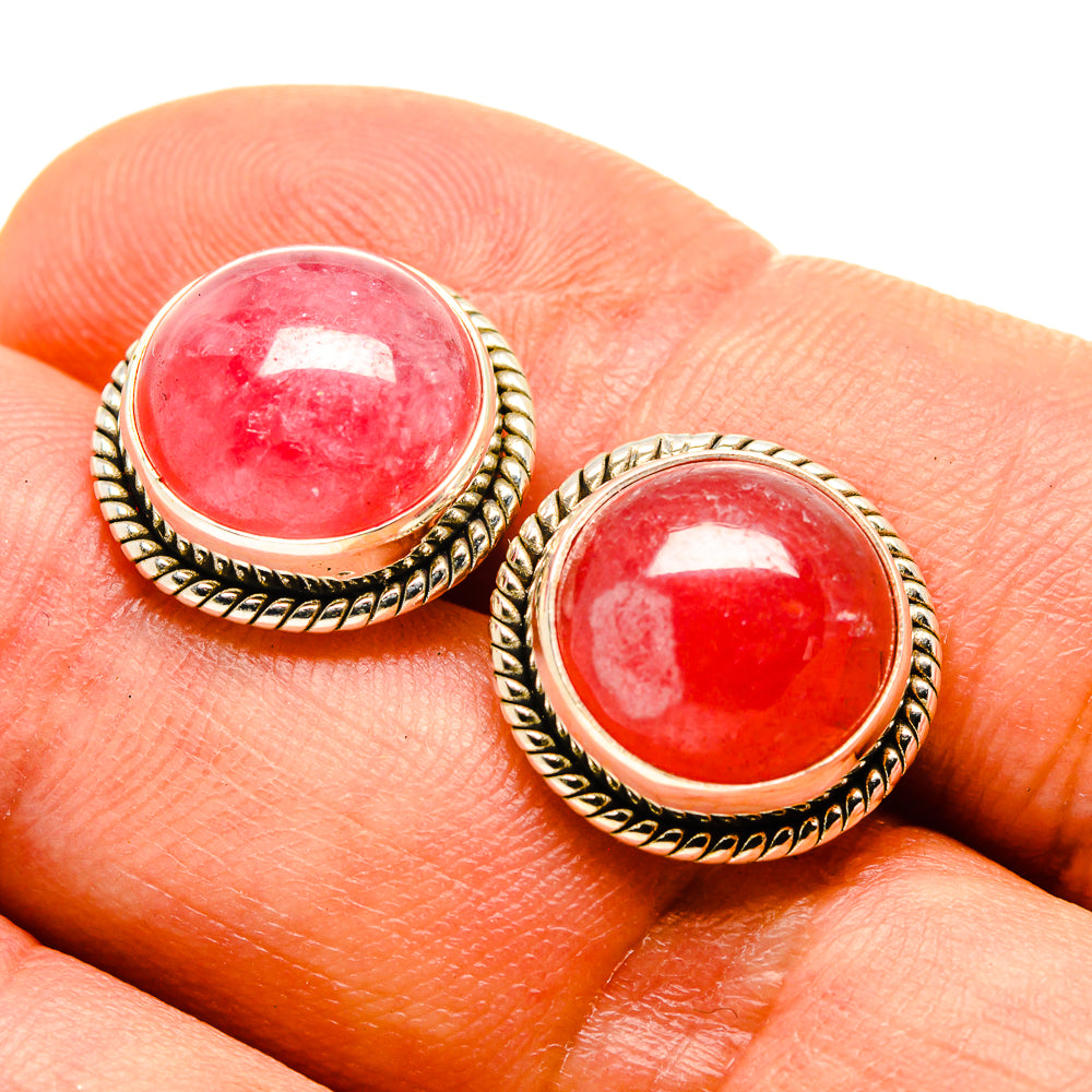 Rhodochrosite Earrings handcrafted by Anasilvercos - EARR416435