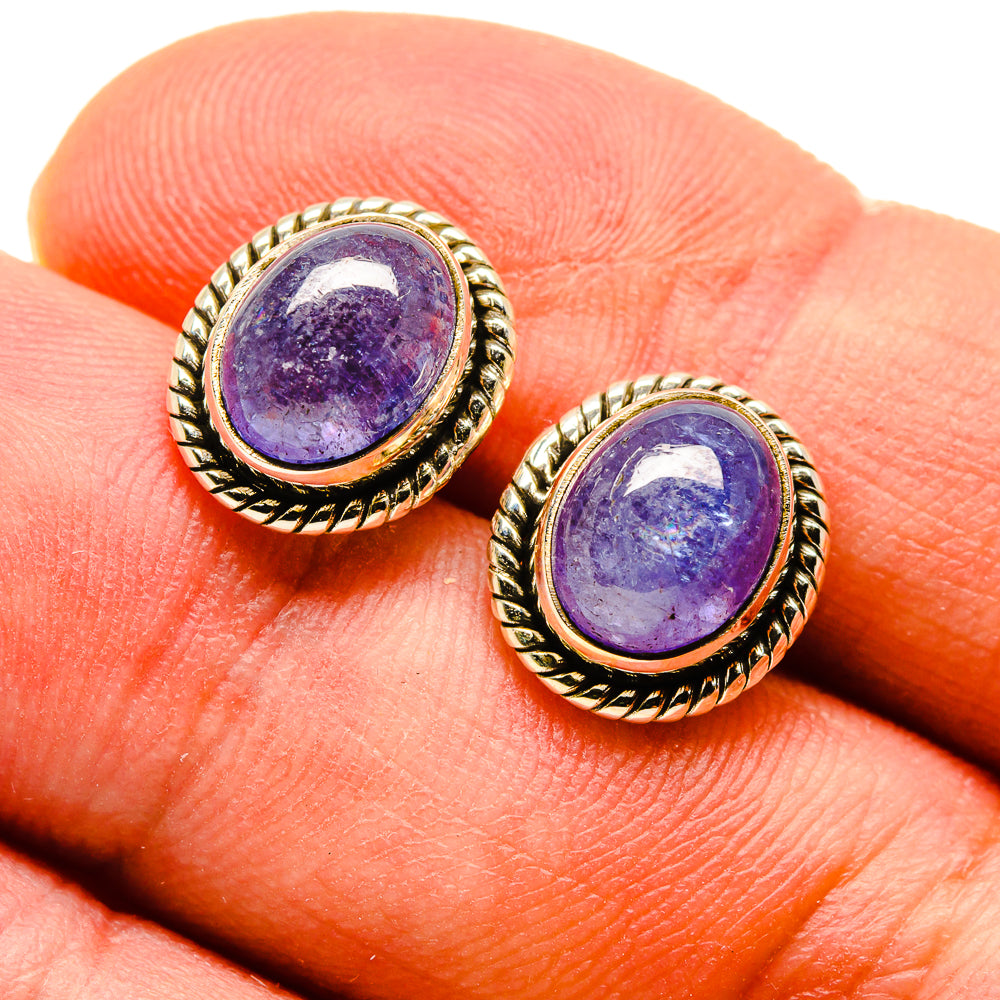 Tanzanite Earrings handcrafted by Anasilvercos - EARR416440