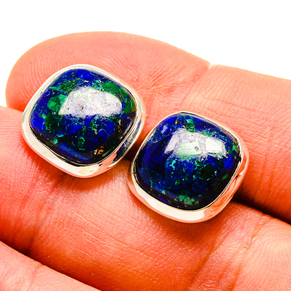 Azurite Earrings handcrafted by Anasilvercos - EARR416441