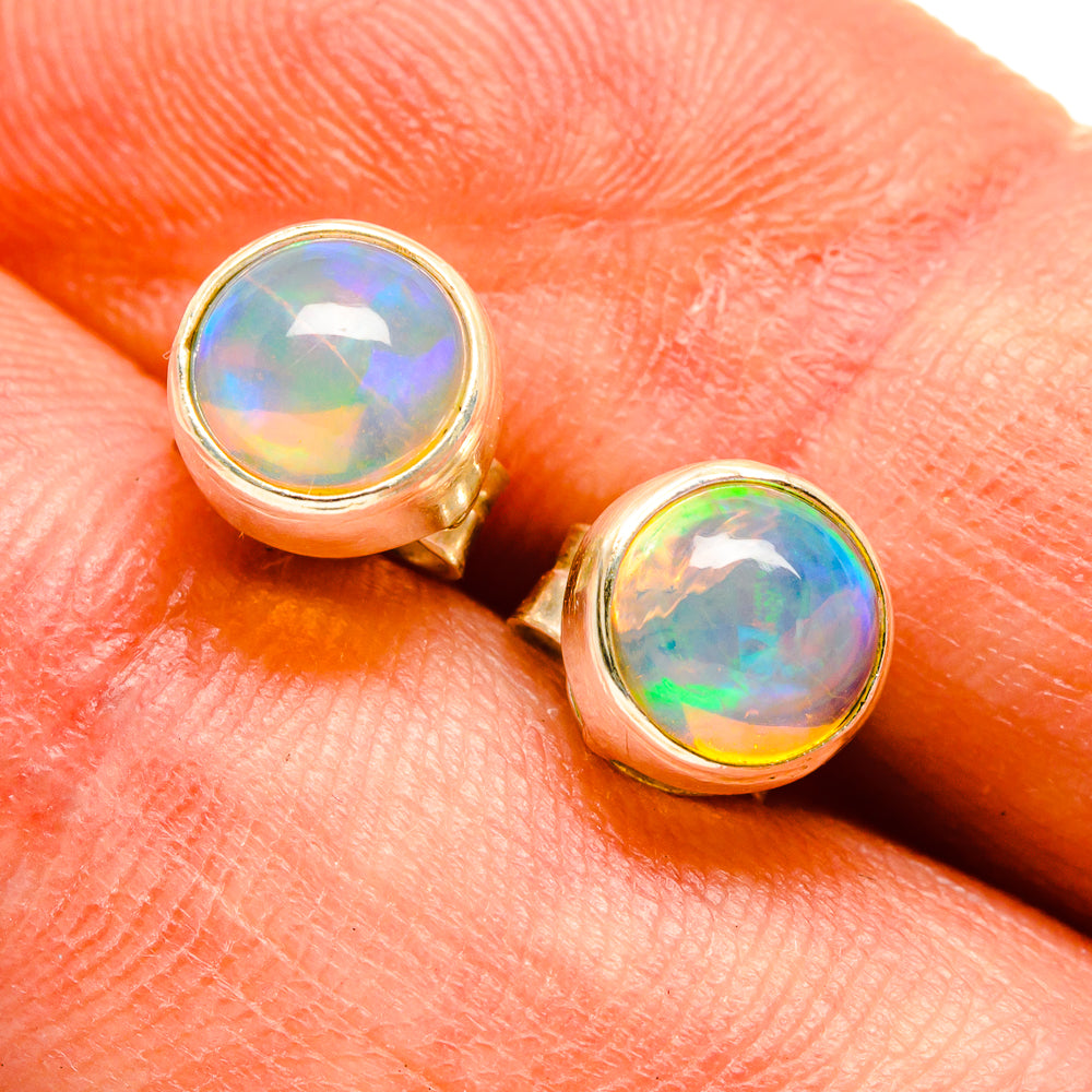 Ethiopian Opal Earrings handcrafted by Anasilvercos - EARR416450