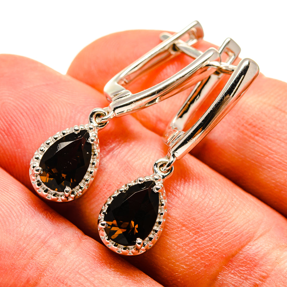 Smoky Quartz Earrings handcrafted by Anasilvercos - EARR416460