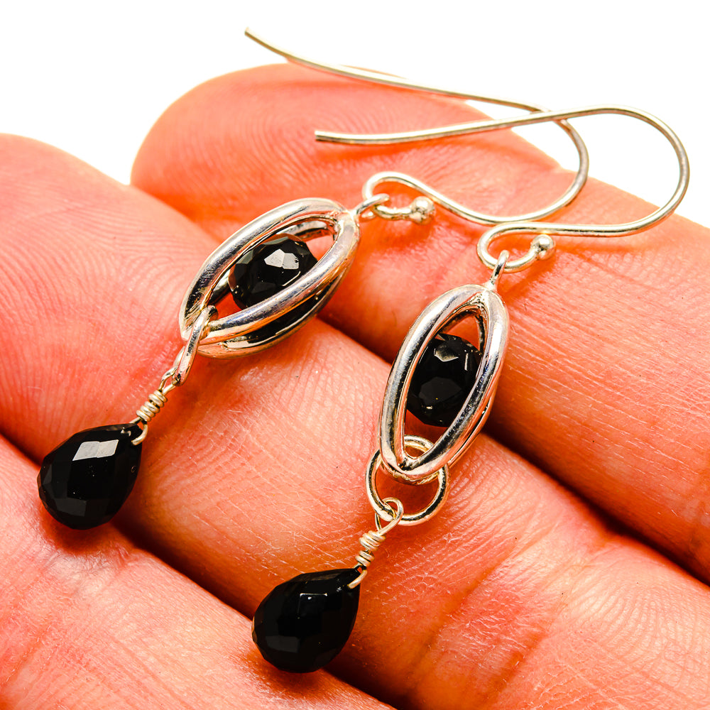 Black Onyx Earrings handcrafted by Anasilvercos - EARR416469