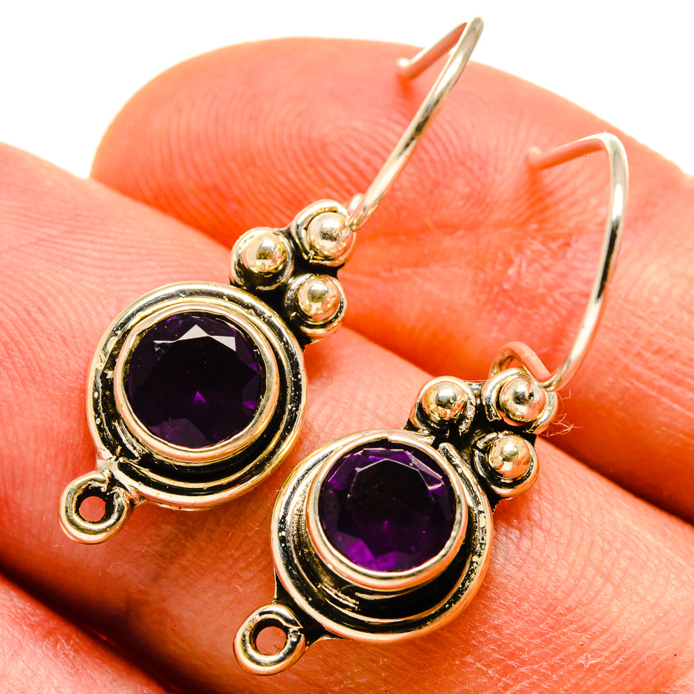 Amethyst Earrings handcrafted by Anasilvercos - EARR416473