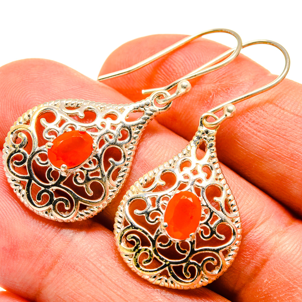 Carnelian Earrings handcrafted by Anasilvercos - EARR416478