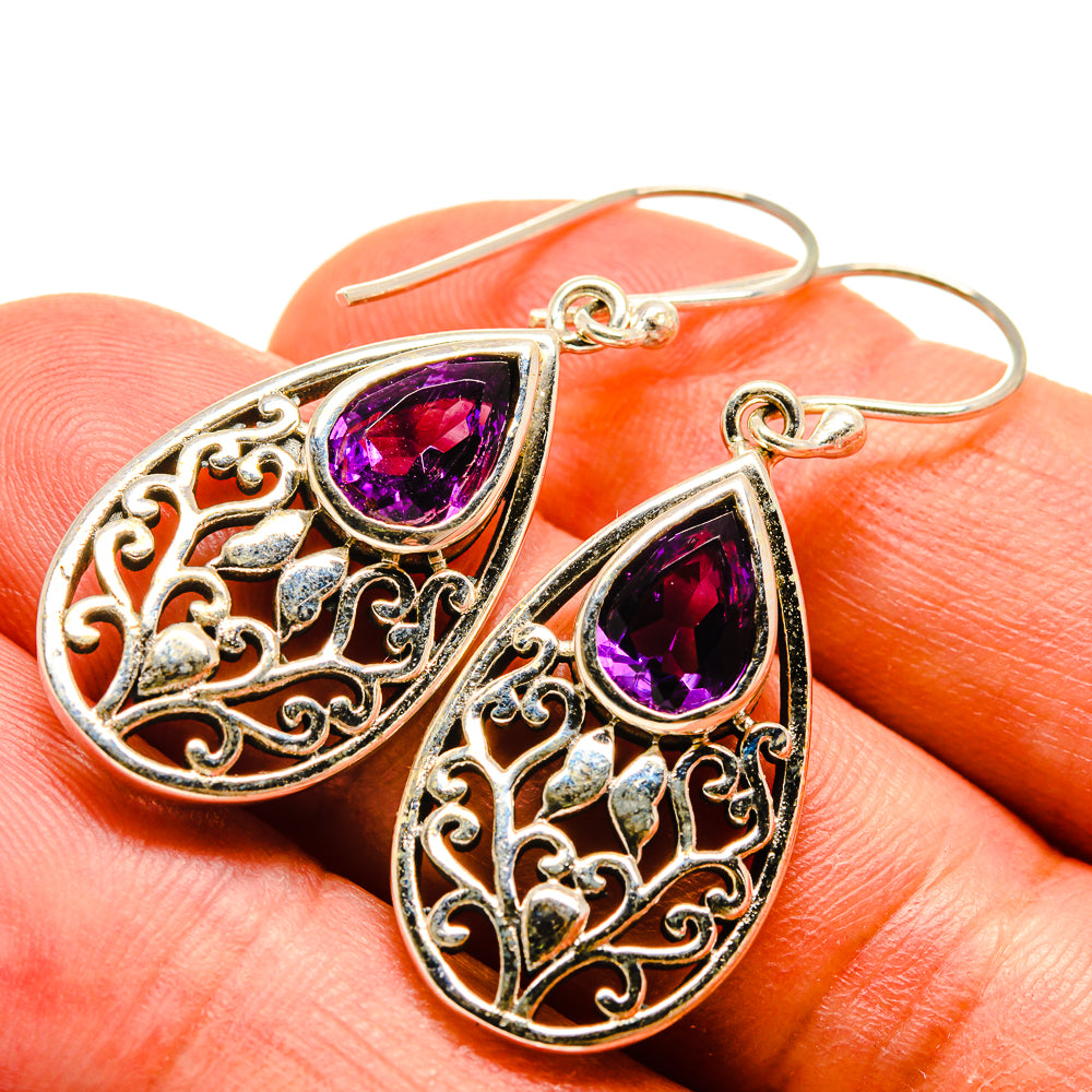 Amethyst Earrings handcrafted by Anasilvercos - EARR416479