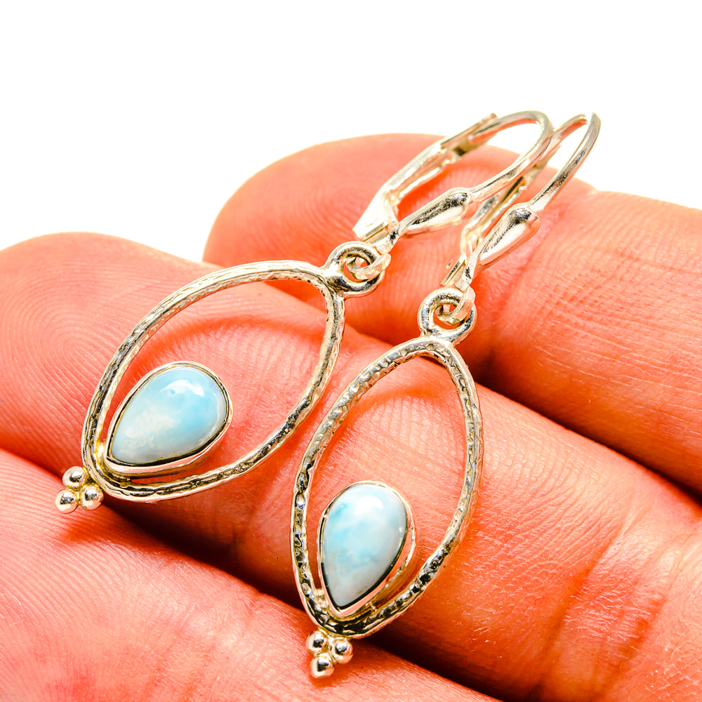 Larimar Earrings handcrafted by Anasilvercos - EARR416482