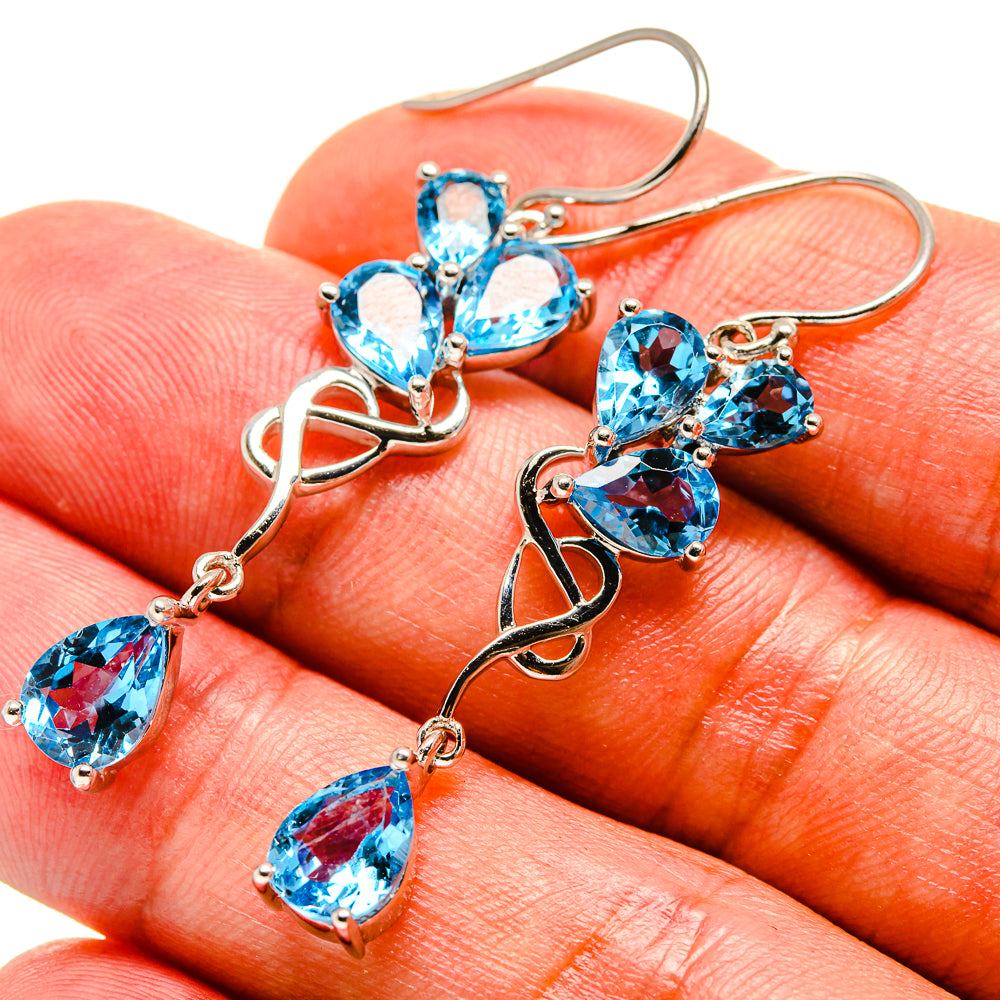 Blue Topaz Earrings handcrafted by Anasilvercos - EARR416484