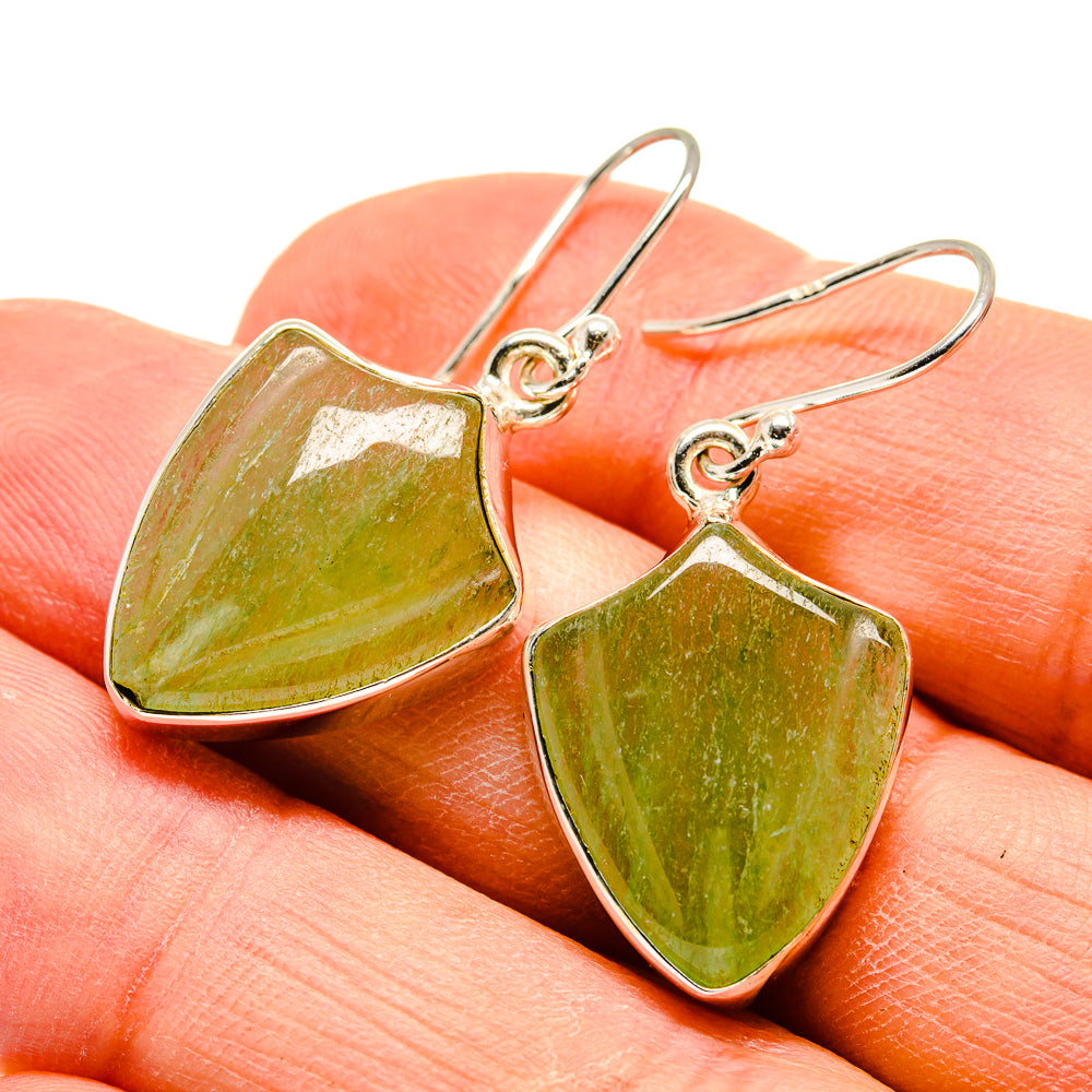 Prehnite Earrings handcrafted by Anasilvercos - EARR416495