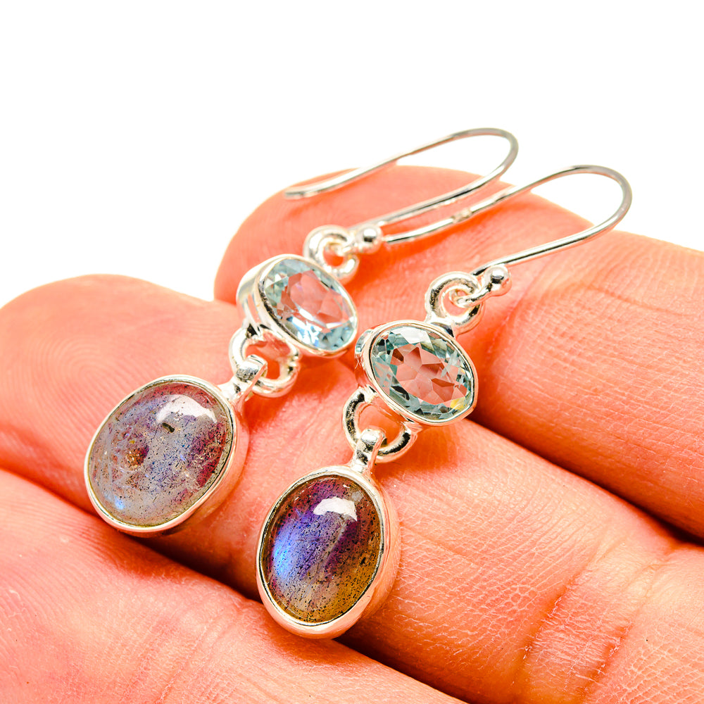 Labradorite Earrings handcrafted by Anasilvercos - EARR416497