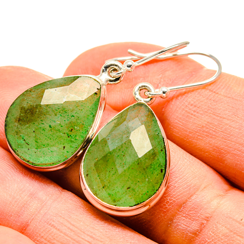 Green Aventurine Earrings handcrafted by Anasilvercos - EARR416499