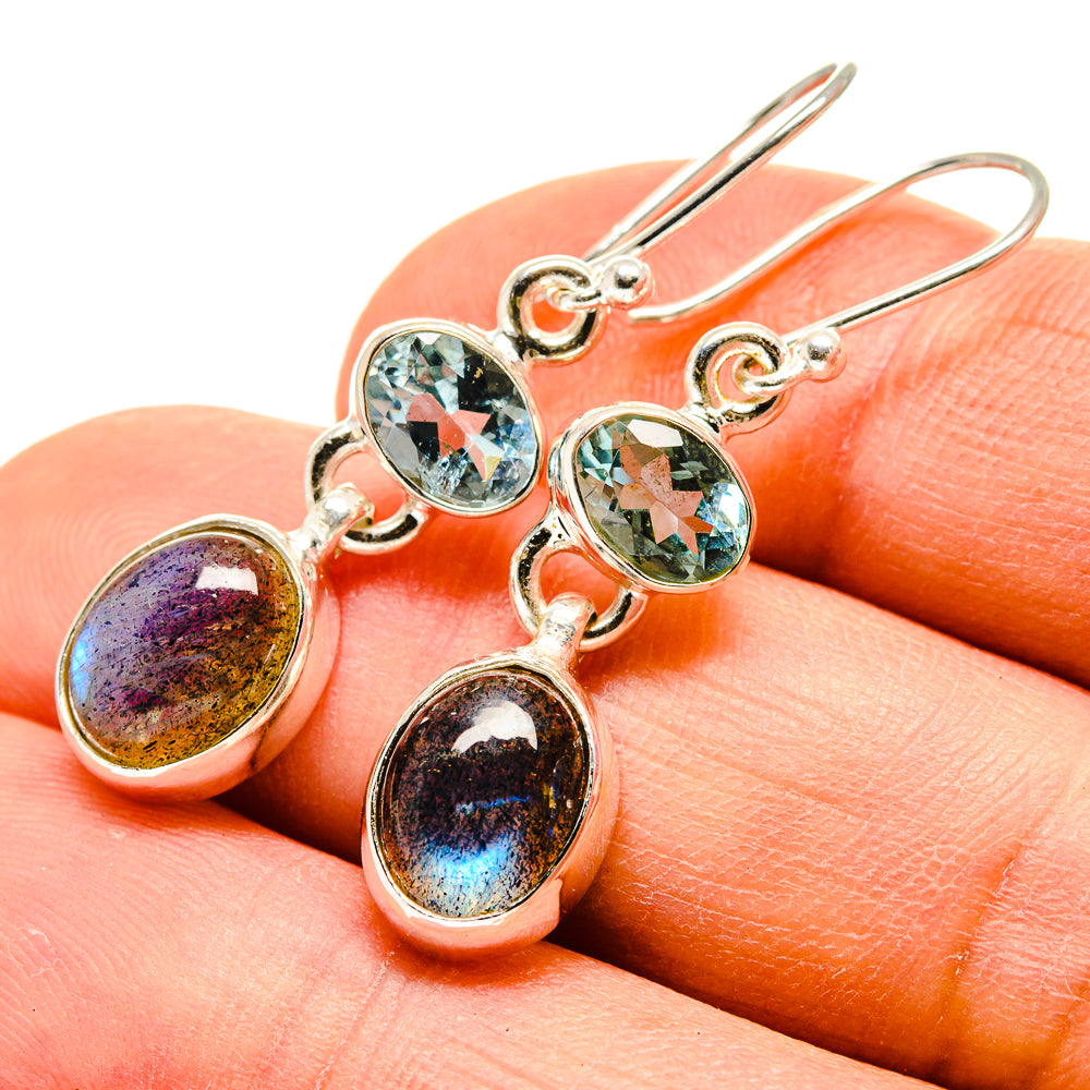Labradorite Earrings handcrafted by Anasilvercos - EARR416504
