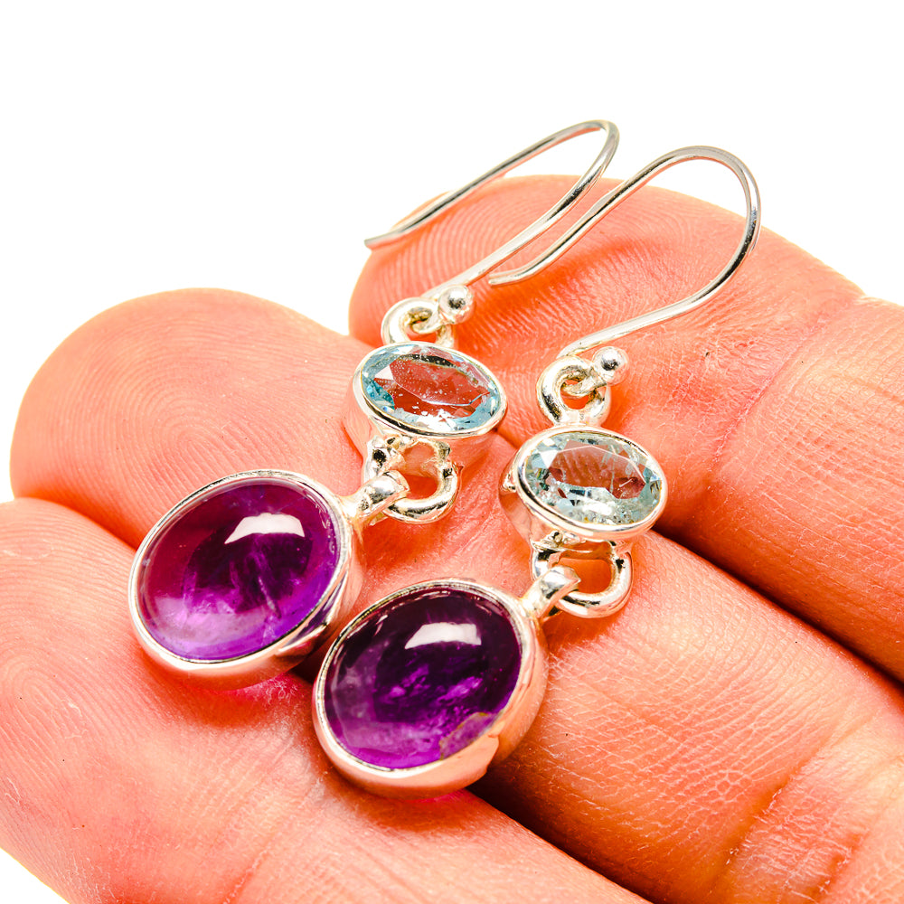 Amethyst Earrings handcrafted by Anasilvercos - EARR416505