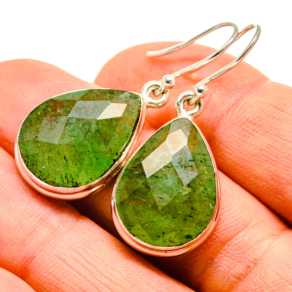 Green Aventurine Earrings handcrafted by Anasilvercos - EARR416507