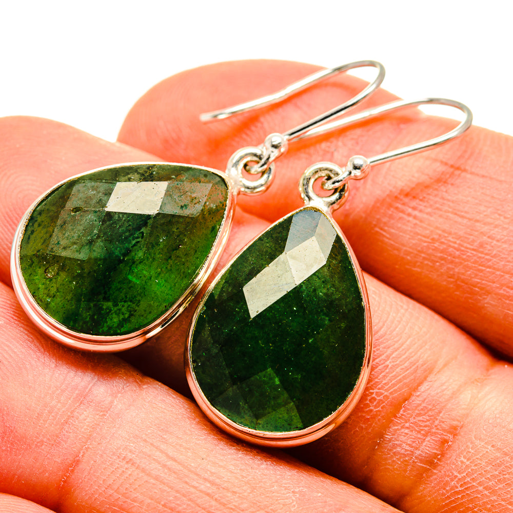 Green Aventurine Earrings handcrafted by Anasilvercos - EARR416508