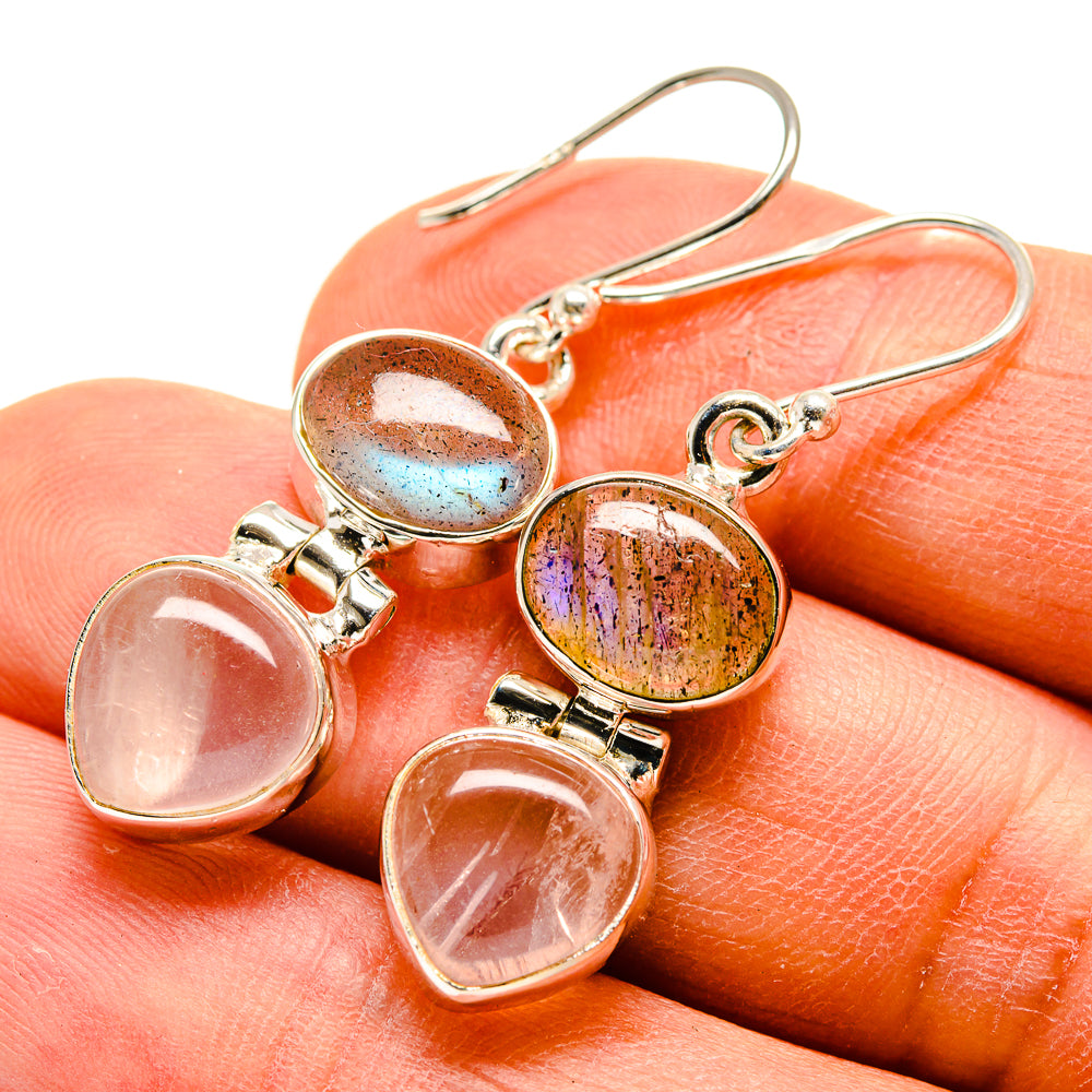 Rose Quartz Earrings handcrafted by Anasilvercos - EARR416509
