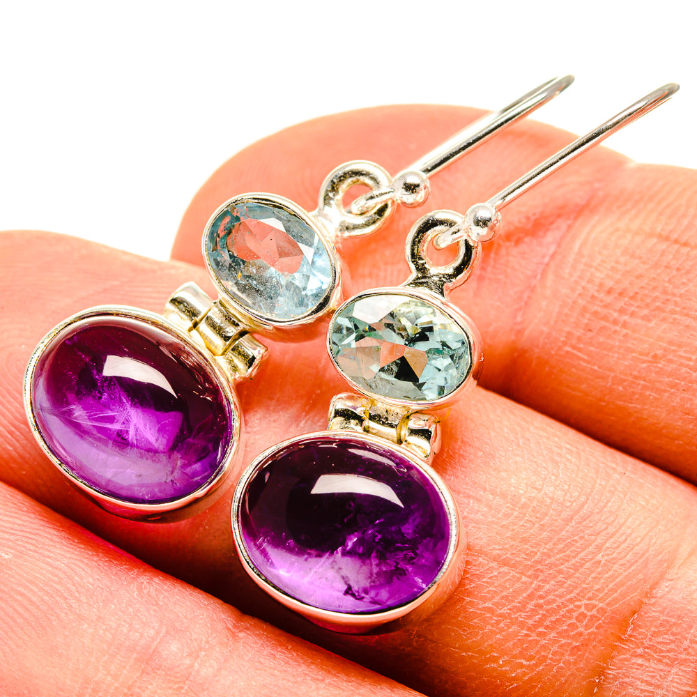Amethyst Earrings handcrafted by Anasilvercos - EARR416517