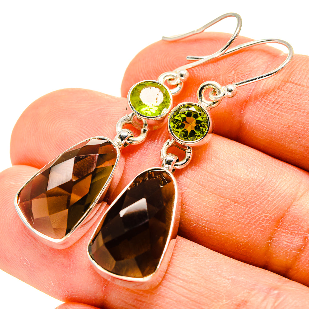 Smoky Quartz Earrings handcrafted by Anasilvercos - EARR416519