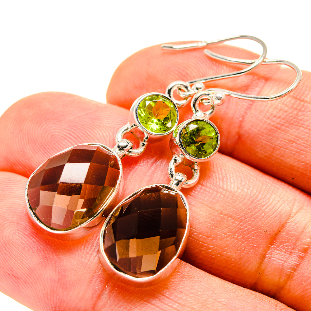 Smoky Quartz Earrings handcrafted by Anasilvercos - EARR416526