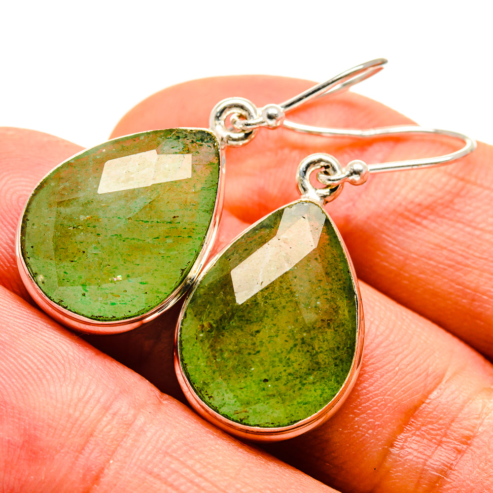 Green Aventurine Earrings handcrafted by Anasilvercos - EARR416529