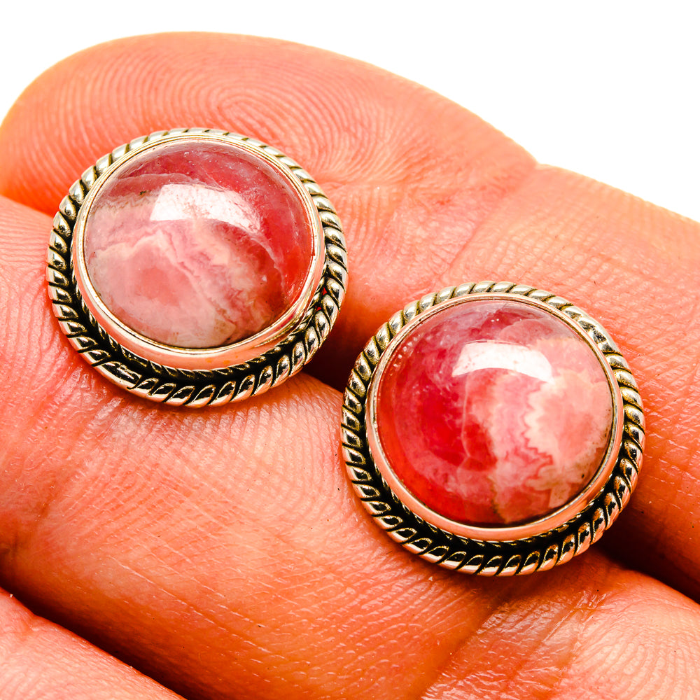 Rhodochrosite Earrings handcrafted by Anasilvercos - EARR416543