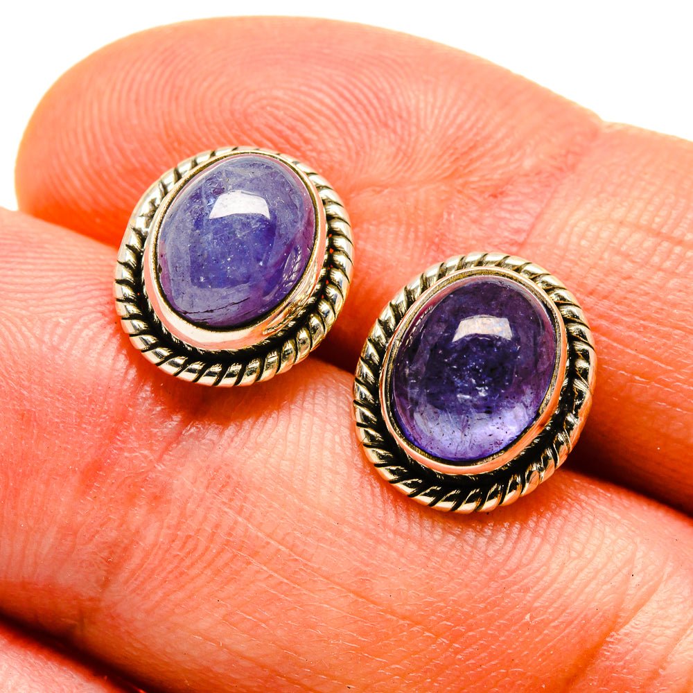 Tanzanite Earrings handcrafted by Anasilvercos - EARR416544
