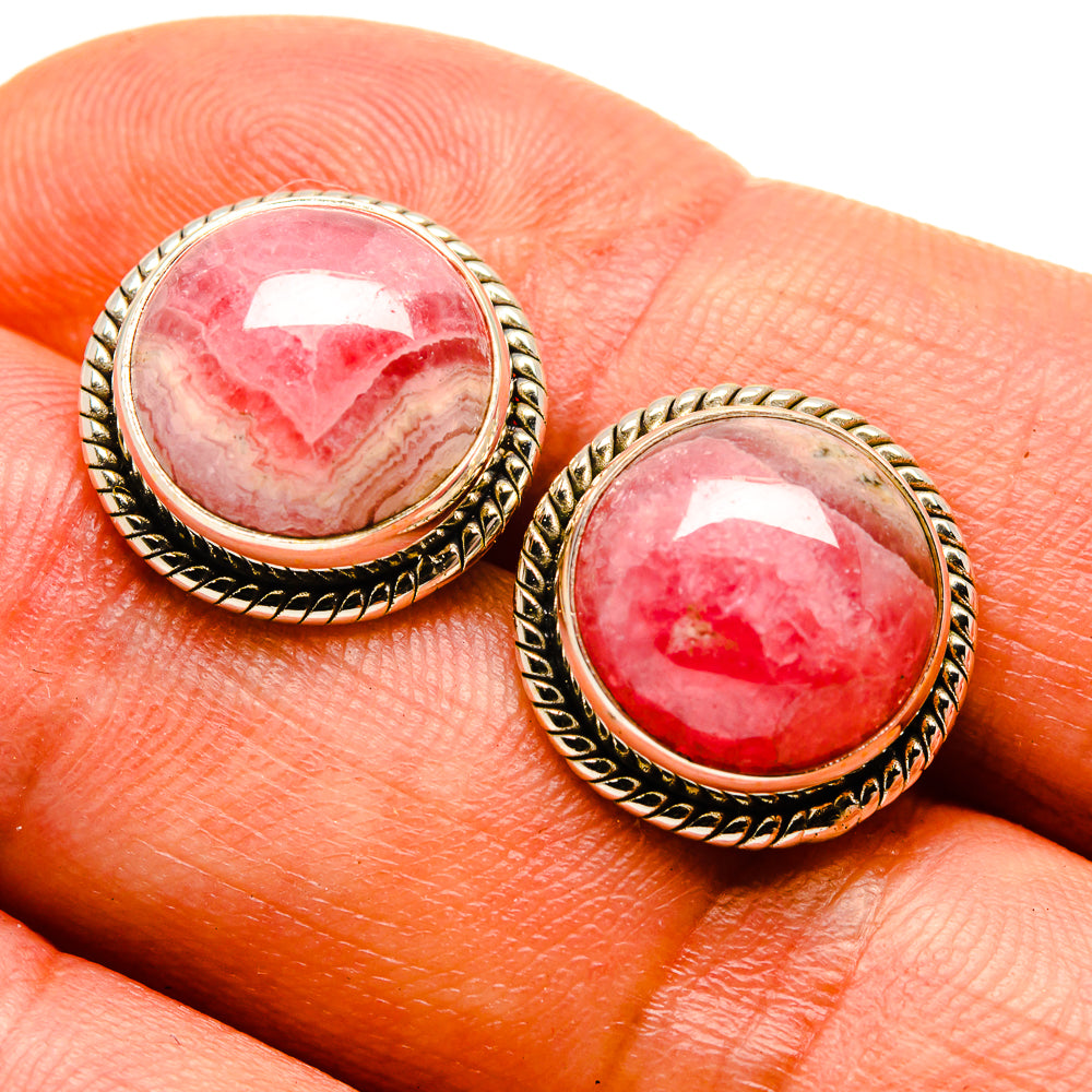 Rhodochrosite Earrings handcrafted by Anasilvercos - EARR416555