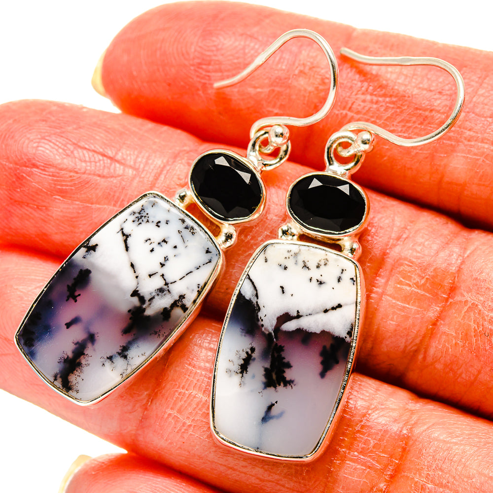 Dendritic Opal Earrings handcrafted by Anasilvercos - EARR416560