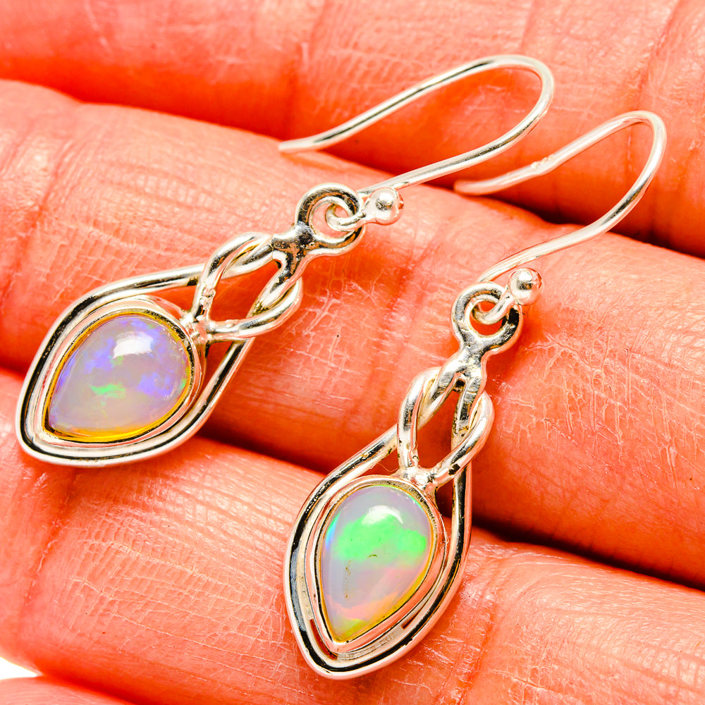 Ethiopian Opal Earrings handcrafted by Anasilvercos - EARR416562