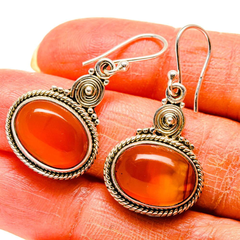 Carnelian Earrings handcrafted by Anasilvercos - EARR416569