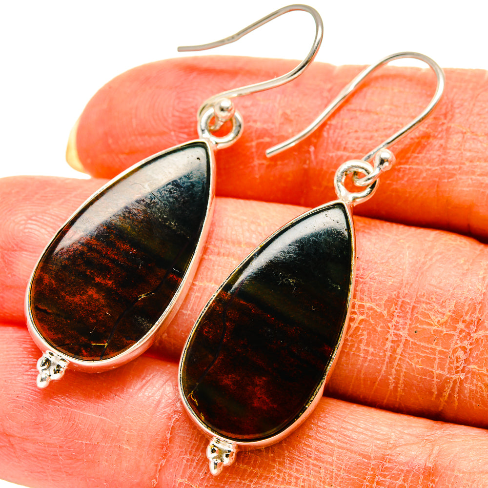 Bloodstone Earrings handcrafted by Anasilvercos - EARR416577