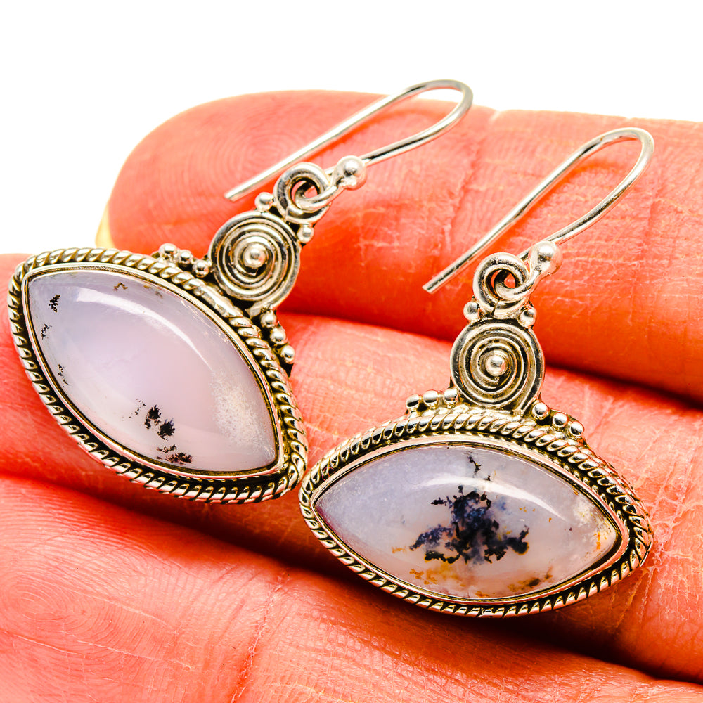 Dendritic Opal Earrings handcrafted by Anasilvercos - EARR416580