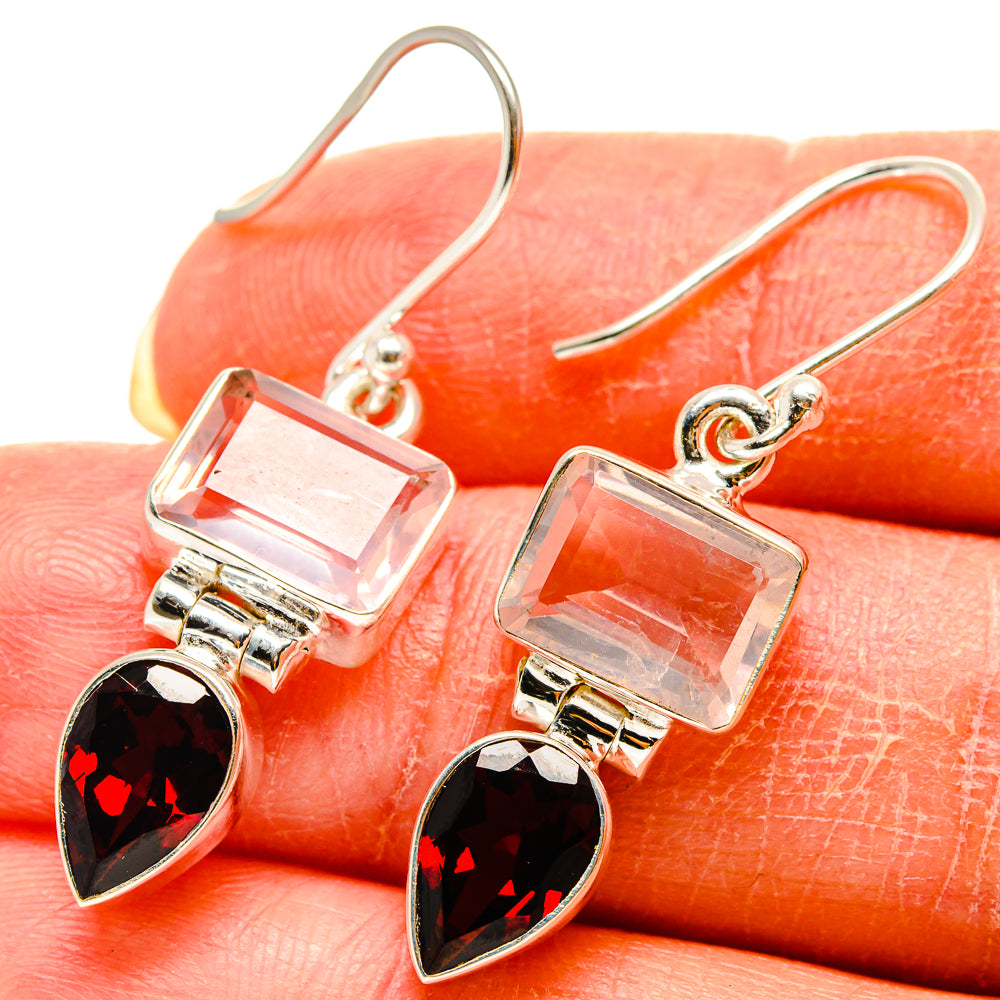 Garnet Earrings handcrafted by Anasilvercos - EARR416581