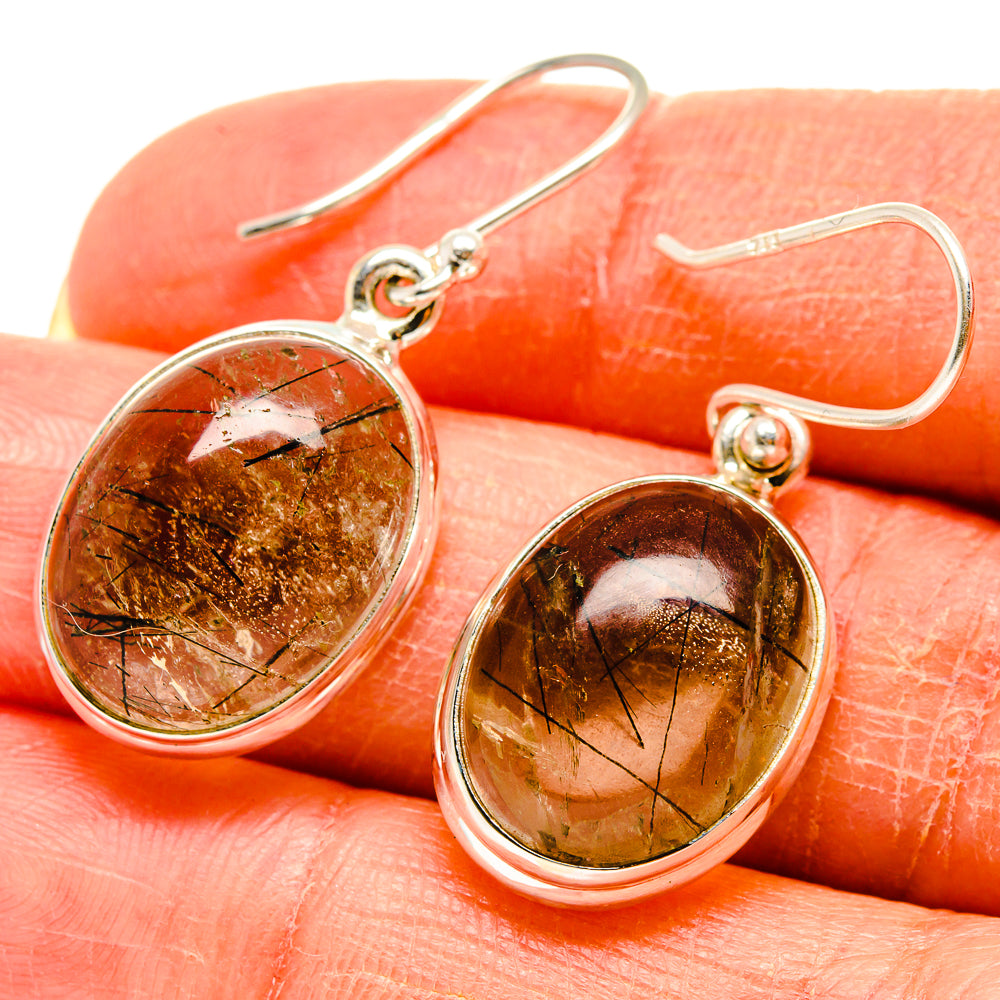 Tourmalinated Quartz Earrings handcrafted by Anasilvercos - EARR416584