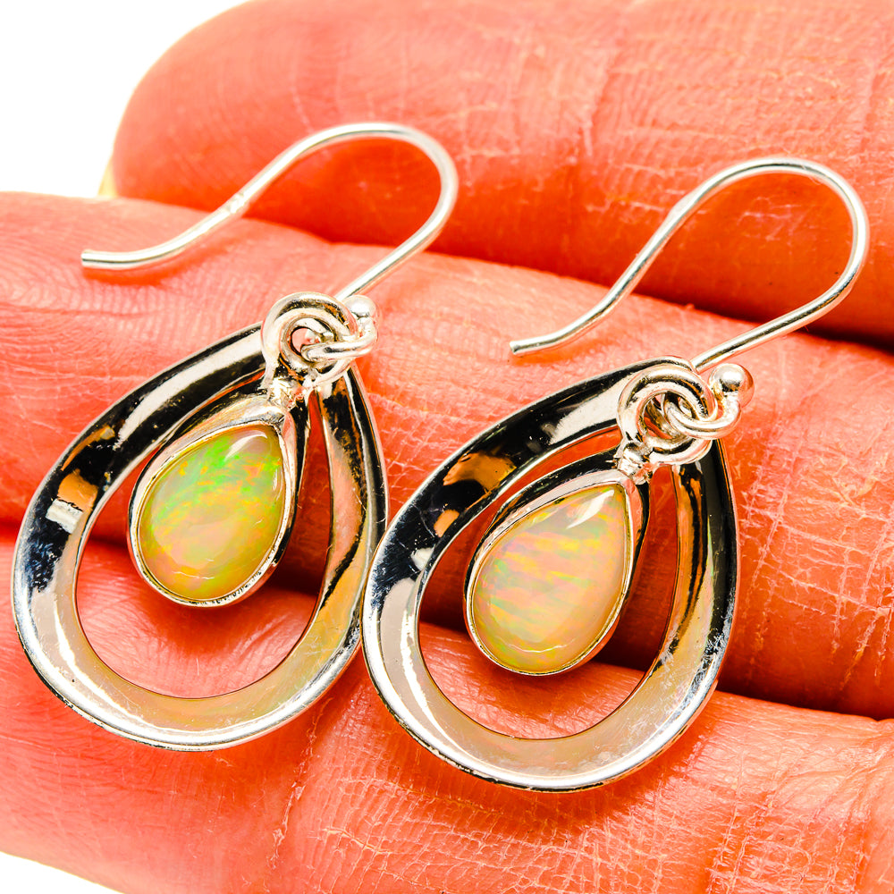 Ethiopian Opal Earrings handcrafted by Anasilvercos - EARR416589