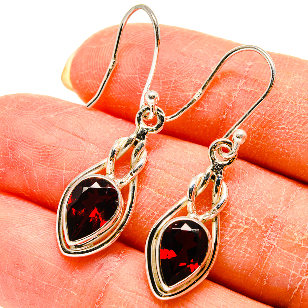 Garnet Earrings handcrafted by Anasilvercos - EARR416601