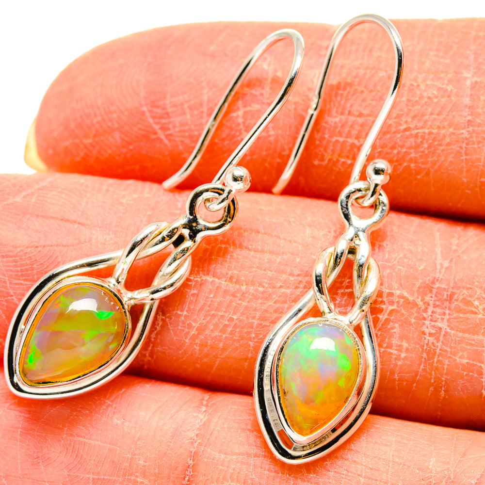 Ethiopian Opal Earrings handcrafted by Anasilvercos - EARR416606