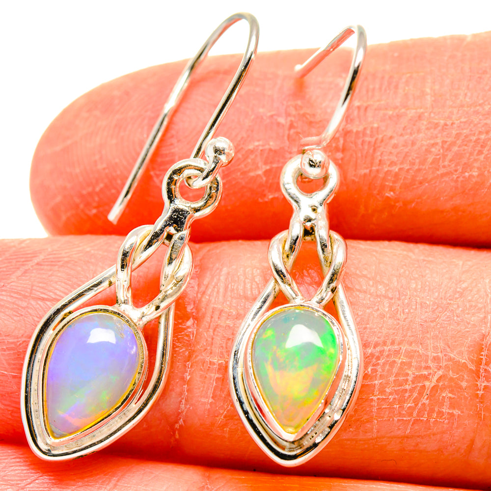 Ethiopian Opal Earrings handcrafted by Anasilvercos - EARR416618