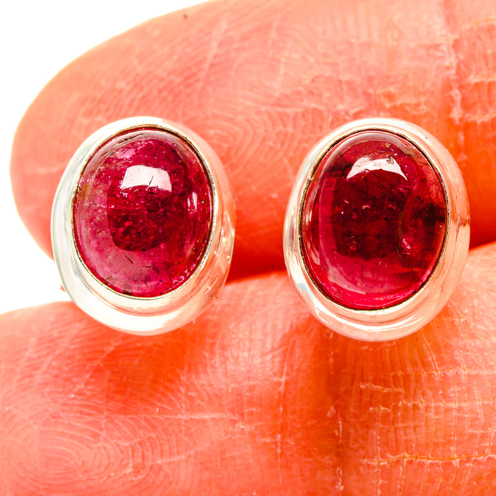 Pink Tourmaline Earrings handcrafted by Anasilvercos - EARR416620