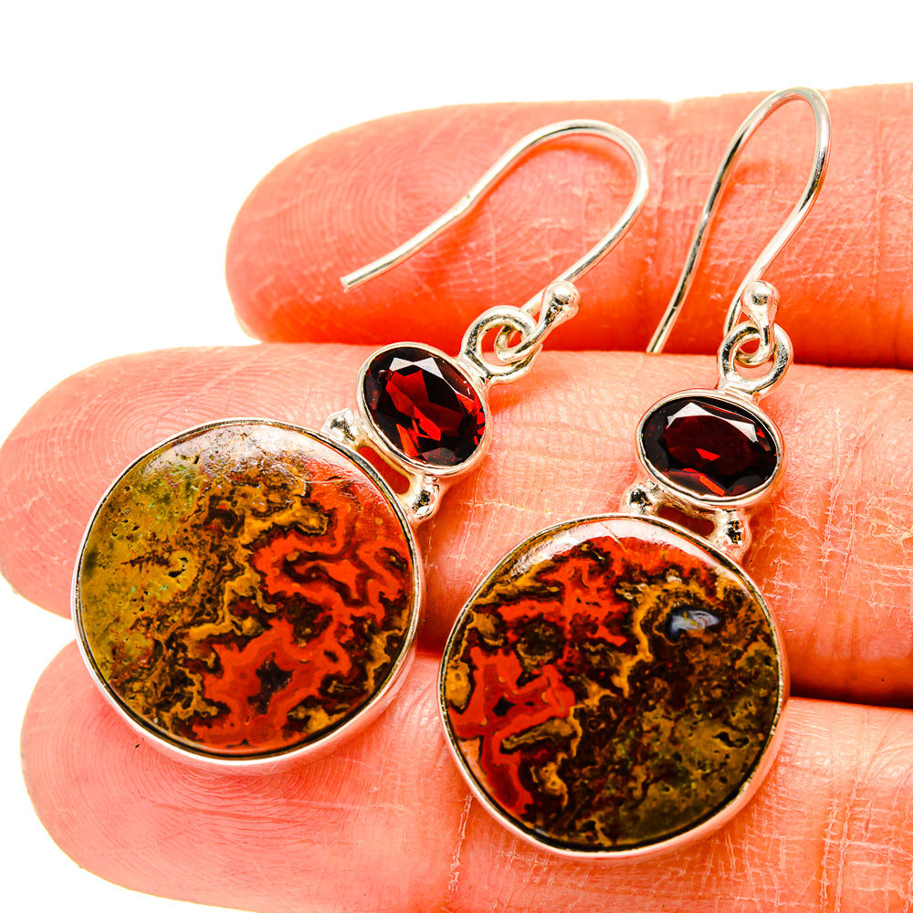 Moroccan Agate Earrings handcrafted by Anasilvercos - EARR416625