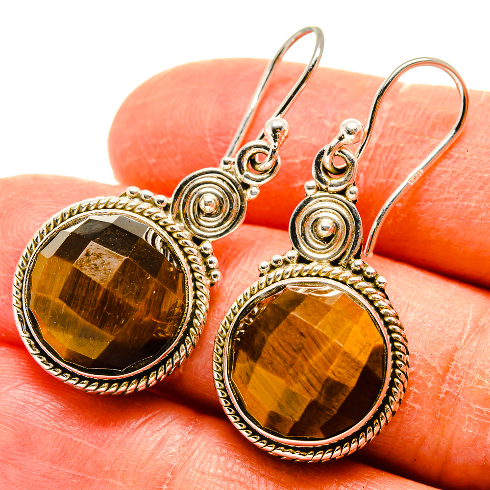 Tiger Eye Earrings handcrafted by Anasilvercos - EARR416633