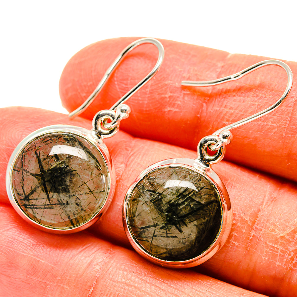 Tourmalinated Quartz Earrings handcrafted by Anasilvercos - EARR416635